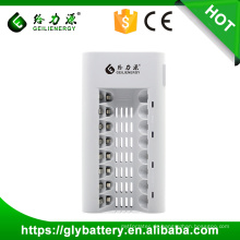 GLE-808 8 SlotsLED UniversalCharger For AA/AAA NI-MH/NI-CD Rechargeable Battery